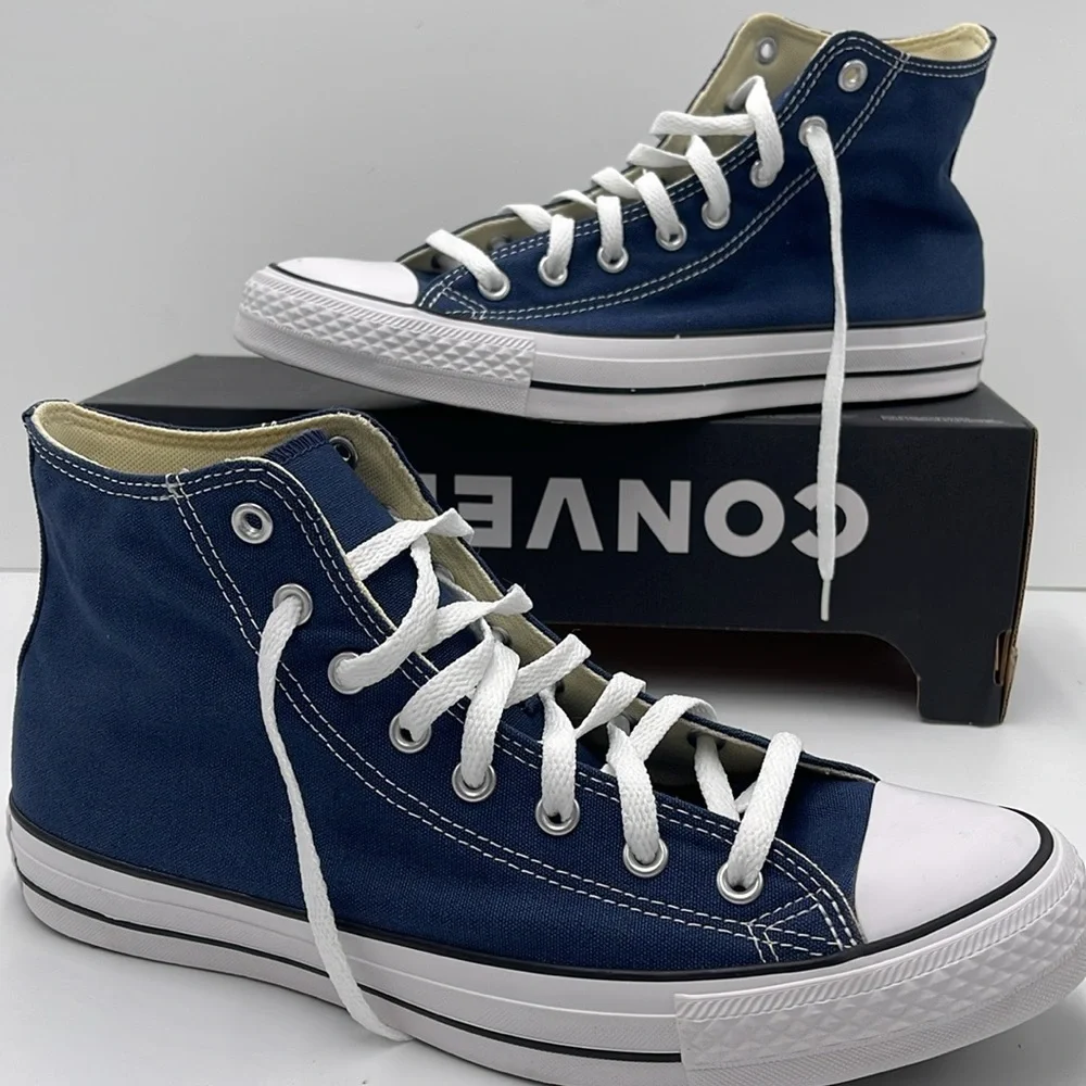 Converse Men's Blue High-Top Sneakers Classic Colors Navy - Picture 11 of 16